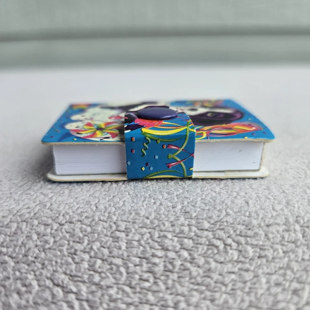VTG Lisa Frank Miniature Notebook Keychain Violet & Velvet Purple Dogs UNUSED